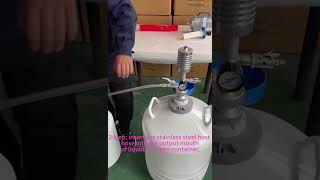 Electric Liquid nitrogen conveyor transfer pump work with liquid nitrogen containers.