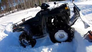 polaris sportsman stuck rescue