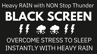 Beat Stress Within 3 Minutes to Sleep Soundly with Heavy Rain & Thunderstorm on a Tin Roof at Night