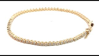 lab grown diamond tennis bracelet yellow gold #jewelry  #14kgold #tennisbracelet