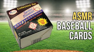 ASMR: looking through a Senior League Baseball set from 1990