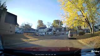 Kid runs in front of bus