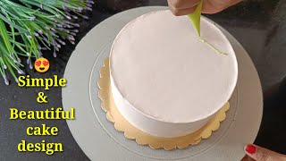 Floral cake decoration/Simple cake design/Trending cake decoration/Birthday cake design /New design