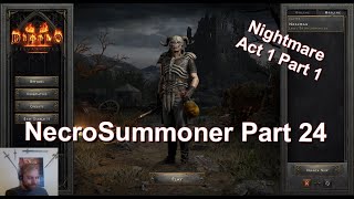 D2R - NecroSummoner Self Found - Nightmare Act 1 Part 1