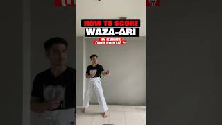 How to score waza-ari (two points) in kumite competition. 🥋🦵 #karate #shorts