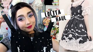 🖤 $20 Creepy cute lolita dress try on & review! Coordinate haul ft. blouse, accessories & dress