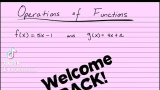 Operations of Functions