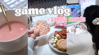 Game vlog: Tetris + PuyoPuyo ☁️ Sakura snacks 🌸