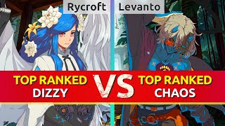 GGST ▰ Rycroft (TOP Ranked Dizzy) vs Levanto (TOP Ranked Happy Chaos). High Level Gameplay