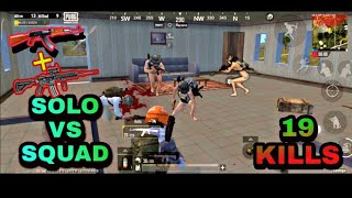 PUBG MOBILE LITE AMAZING CHICKEN DINNER WITH AKM AND M416(19 1KILLS)||SOLO VS SQUAD||BADSHA GAMING||