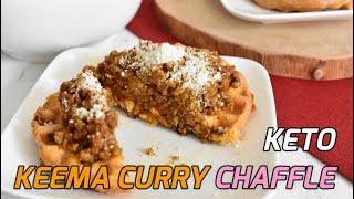 Keto Keema Curry Chaffle / Low Carb / Gluten Free