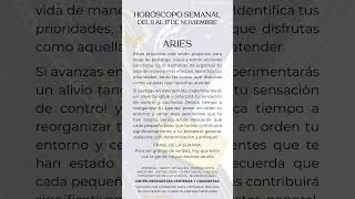 Aries ♈ Horóscopo del 11 al 17 de noviembre #horoscoposemanal #aries #horoscopo