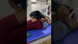 Sacroiliac joint manipulation technique HVLA /osteopath/ #adjustment #shorts