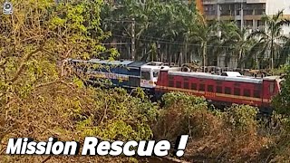 Failed WAP-4 rescued By GY WDP-4D Of 07031 Mumbai - Hyderabad Express #Shorts