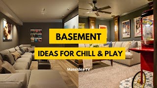 50+ Finished Basement Design Ideas for Chill & Play