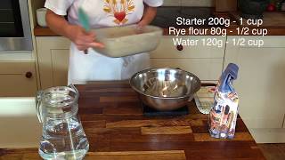 Prepare Rye Leaven for Sourdough Bread Baking