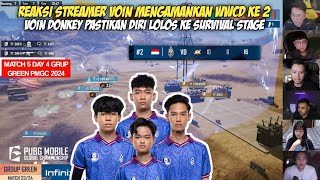 REAKSI STREAMER VOIN DONKEY DAPATKAN WWCD KE 2 !! VOIN AUTO NYUSUL BTR KE SURVIVAL STAGE