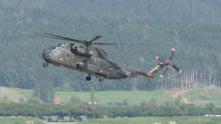 AIRPOWER 24 | German Air Force Sikorsky CH-53GE 84-82 landing at Zeltweg Air Base