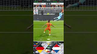 Germania vs Olanda, Calci di Rigore - UEFA Nations League 2025 #shorts #penaltyshootout