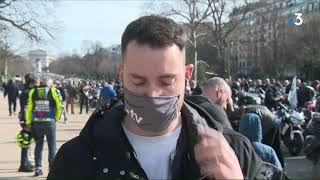 Duplex JRI - Manifestation des motards à Paris