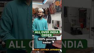 MASK LEATHER पर पूरे INDIA🇮🇳  से ORDER😱  #leatherjackets #jafrabad