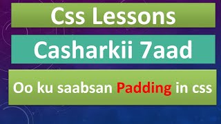 Lesson 7 in CSS - padding in CSS