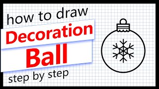 How to draw a Christmas decoration ball easy for beginners  drawing Christmas decoration ball