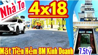 Nhà TO.. CẦN BÁN GẤP: 72m², 4 TẦNG.. Hẻm 8M xe hơi, Giá rẻ, đường 6, BHHA gần Bình Long