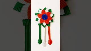 Independence Day Craft 🇮🇳❤️ Tricolour Wall deco Making at Home/Tricolour Crafts #Shorts#yt #viral