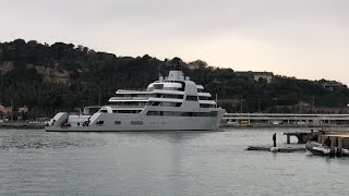 Roman Abramovich new 600M$ yacht Solaris docking in Barcelona