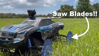 I Put Saw Blades on my RC Truck!