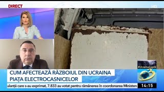 Cum afectează războiul din Ucraina piața electrocasnicelor (Cristian Pocol LIVE la Antena 3)