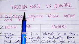 Difference between trojan horse and adware in hindi|trojan horse vs adware in hindi|adware vs trojan