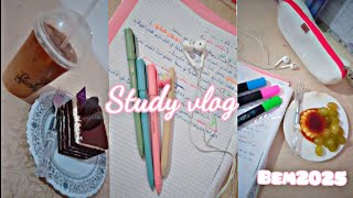 study vlog 📚فلوق دراسي معي ليوم كامل📔🍪