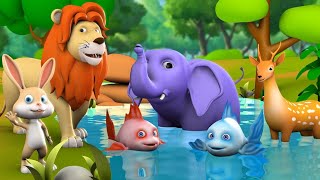 Animal video Cartoon Kid's Elephant, Hores, cow, buffalo,lion, tiger, monkey...