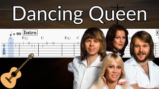 Dancing Queen - Guitar Solo Tab Easy