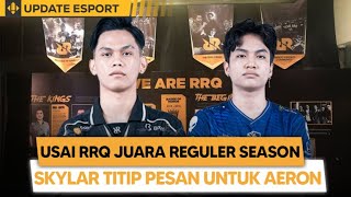 RRQ SKYLAR Beri Pesan Ke AERONSHIKII Usai Pertandingan RRQ VS LIQUID!  Bolehlah Pendatang Baru Itu