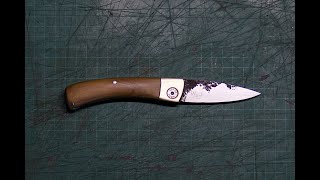 Beginner knife making, river find folding knife, the second folding knife I ever made.