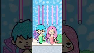 Crazy mermaid food challenge 🧜‍♀️😜🩷 | Toca life story #shorts #tocaboca