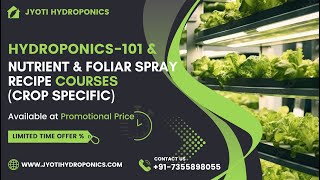 Hydroponics101 Courses for Hydroponics farming Training are Live on Our Website.