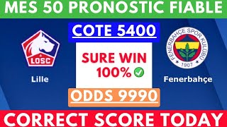 PRONOSTIC FOOT:MES PRONOSTIC FOOTBALL AUJOURD'HUI (football prediction ) CORRECT SCORE|SCORE EXACT