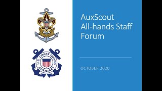 AuxScout All-hands Staff Forum - October 2020