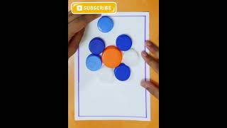 bottle cap art📐recycled craft ideas🌟learn 2d shapes for preschool #shorts #trending #viral