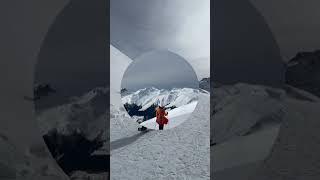 Snowshoeing in the Alps in Davos, Switzerland