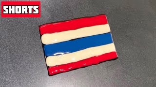 #Shorts Country flag Pancake Art - Thailand | LEMON Pancake