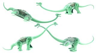 4 Lego Dinosaurs Brachiosaurus 6719 - Plesiosaurus Diplodocus Plateosaurus- Lego Dino Speed Build