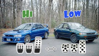 STI Pedals On The Sedan & WRX Pedals On The Coupe!! GC8 Hi-Low Series!!