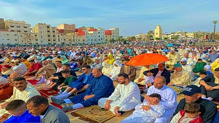 شاهدوا…الاف الناظوريين يحجون الى المصلى بالناظور لتأدية صلاة عيد الفطر .