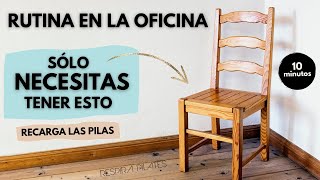 ⏰10 minutos⏰EJERCICIOS que puedes hacer en la SILLA DE TU OFICINA (Baja dificultad)