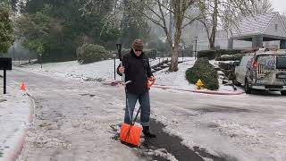 Back Saver Snow Shovel also great for chopping Ice!